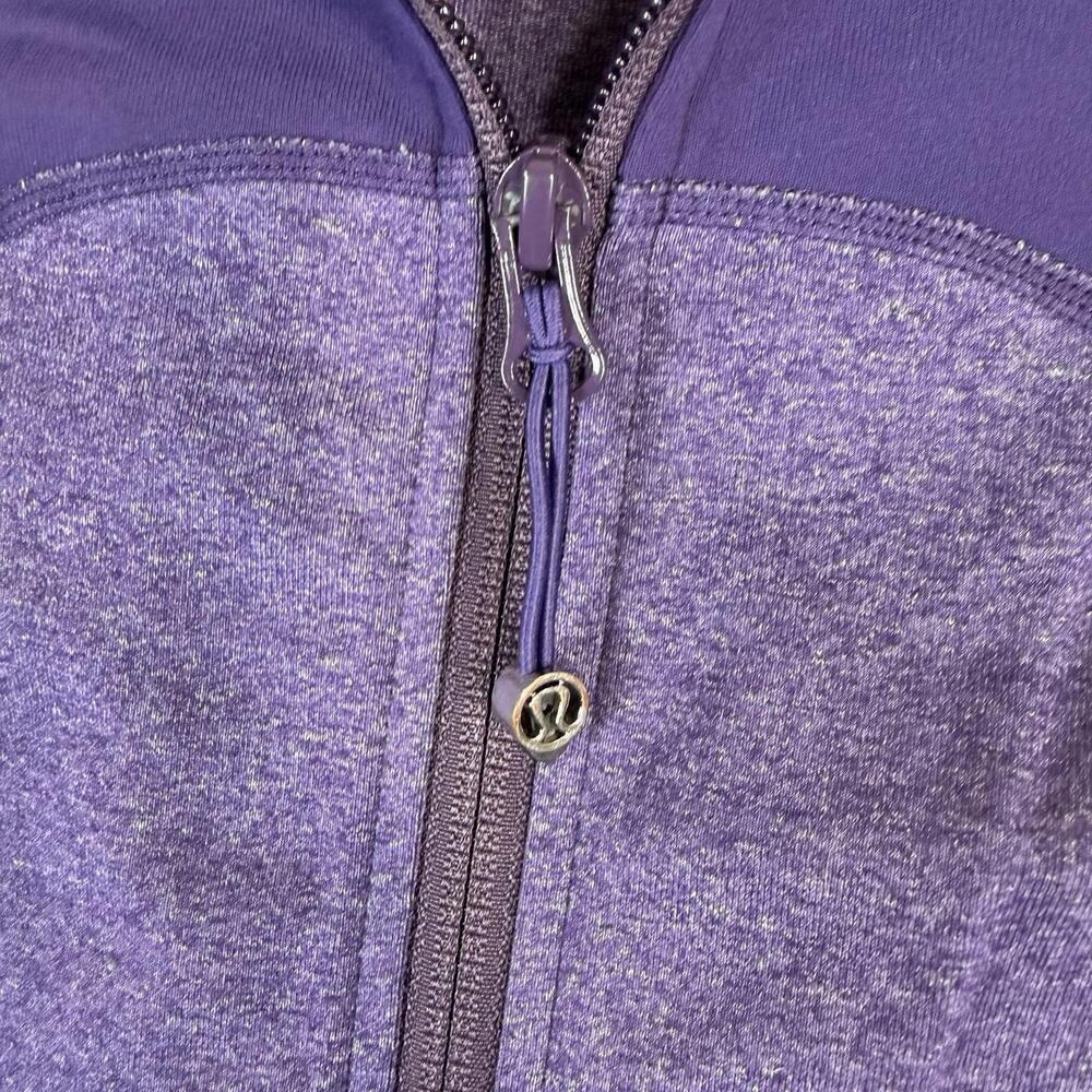 Lululemon In Stride Jacket Womens 6 Heather Purple Full Zip Stretch Gym Yoga - Picture 7 of 8
